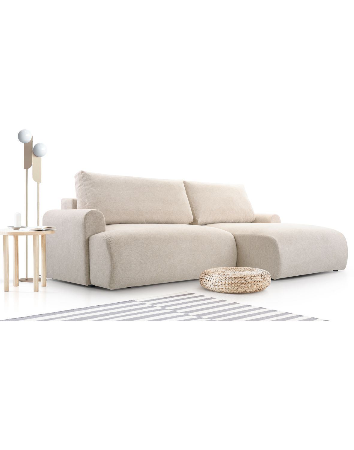 wygodny narożnik do salonu obły 260 cm