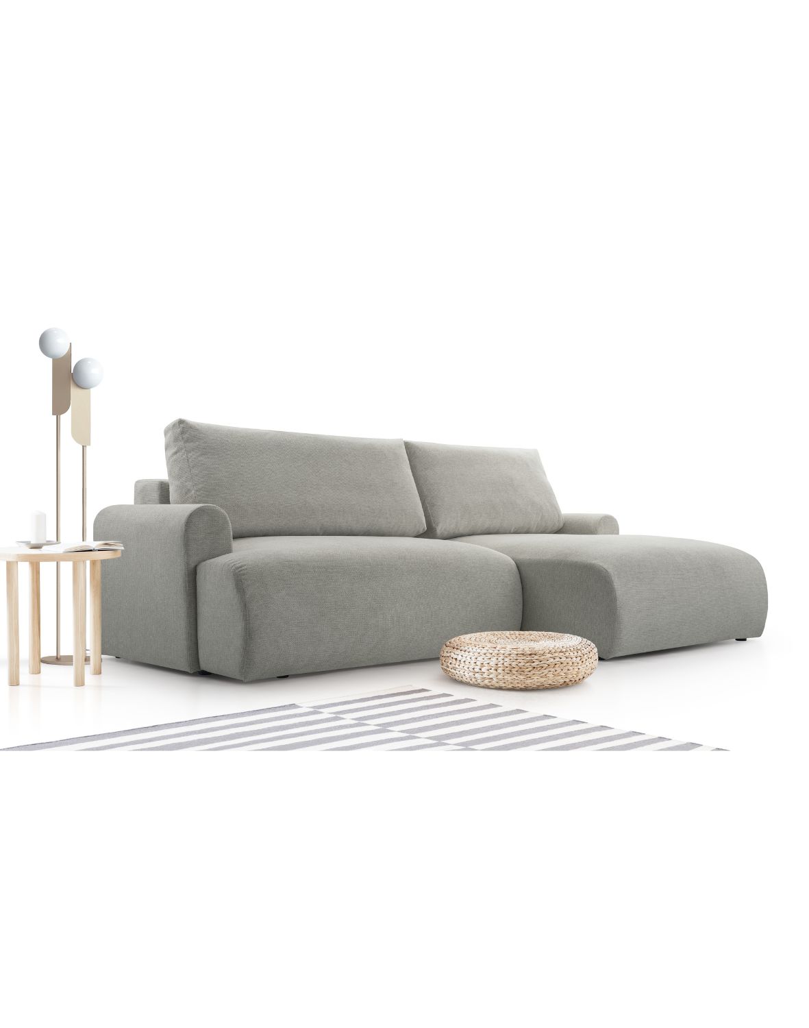 wygodny narożnik do salonu obły 260 cm