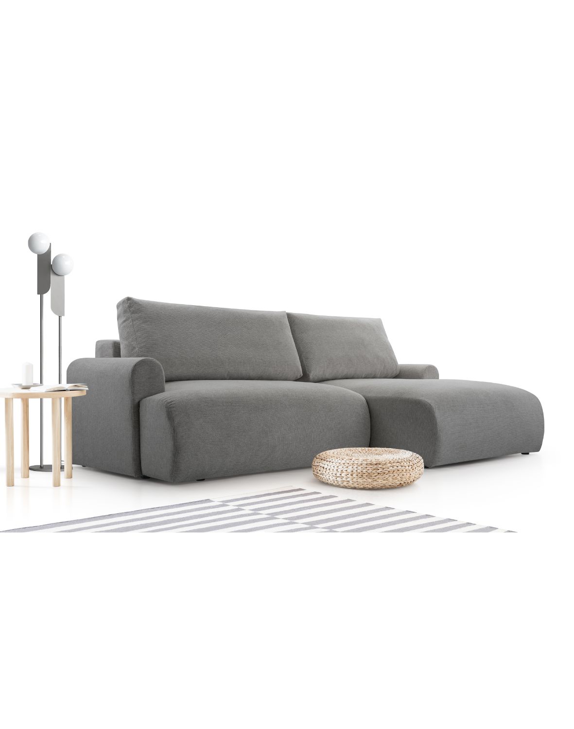 wygodny narożnik do salonu obły 260 cm