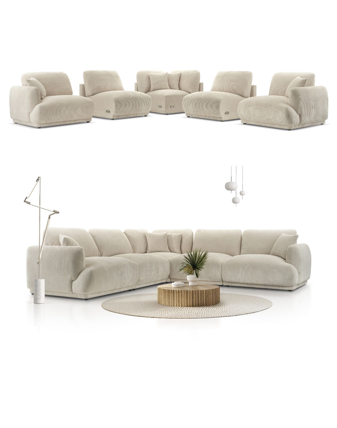 duży narożnik modułowy chacco