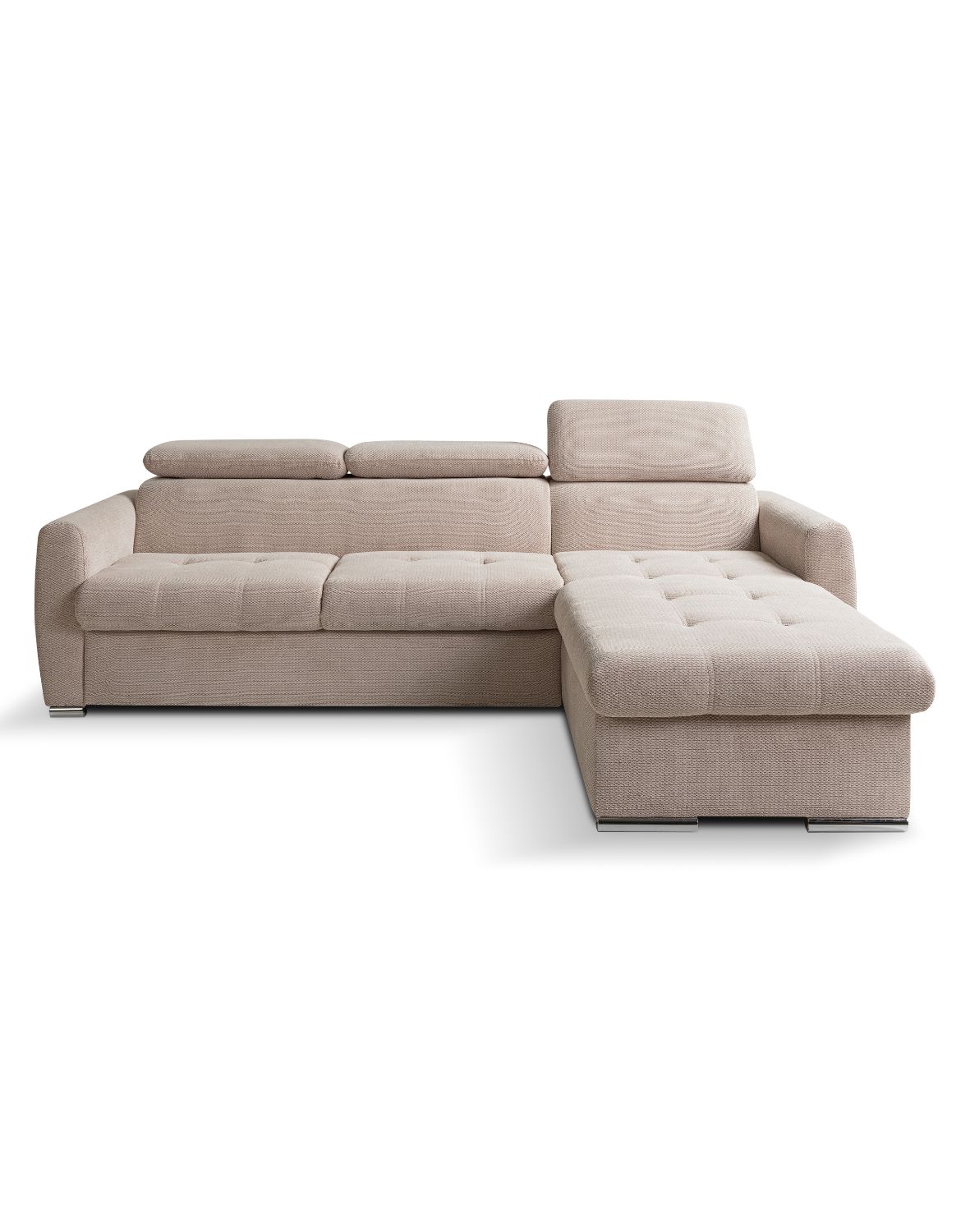 beżowy narożnik z funkcją spania pedro mini