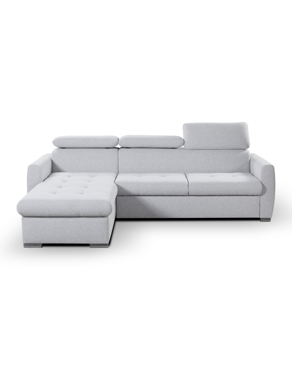 szary narożnik z funkcją spania pedro mini