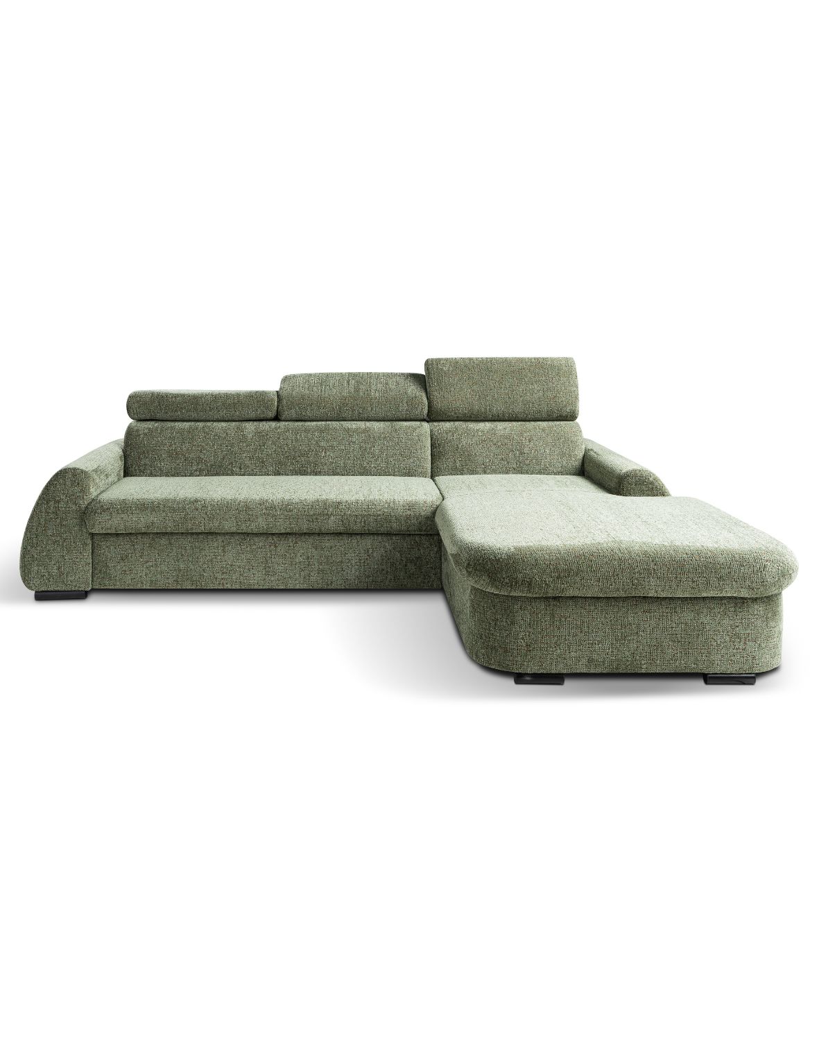 zielony narożnik z regulowanymi zagłówkami perry