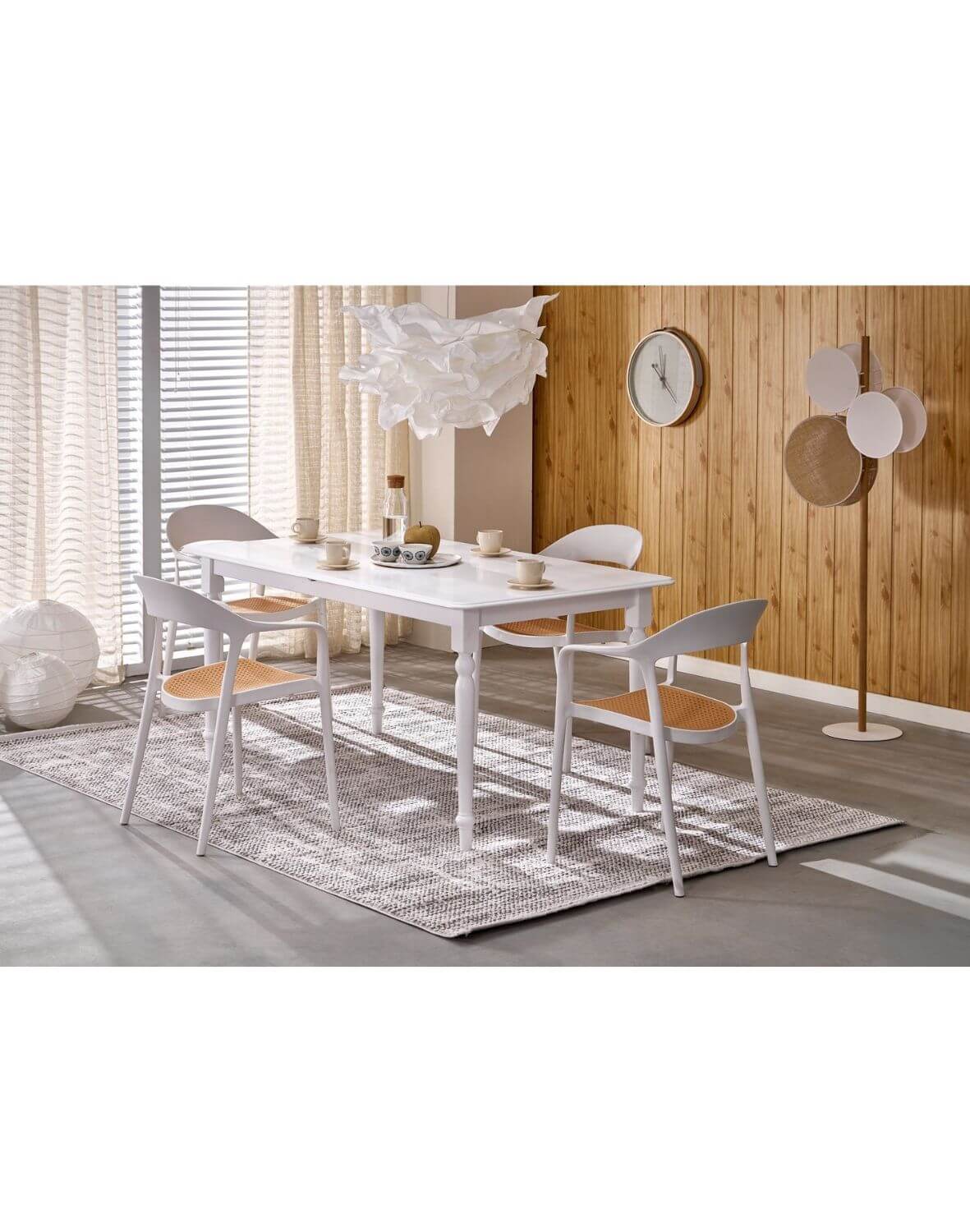 stół rozkładany nelson (160–200x90 cm), biały