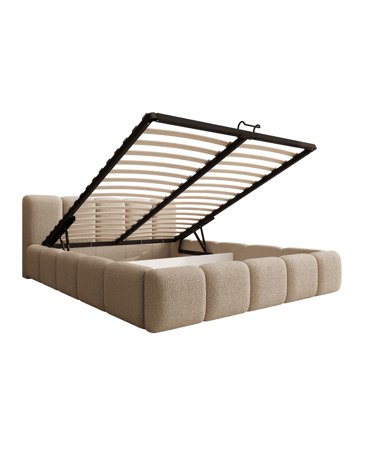 niskie łóżko sypialniane tapicerowane fero