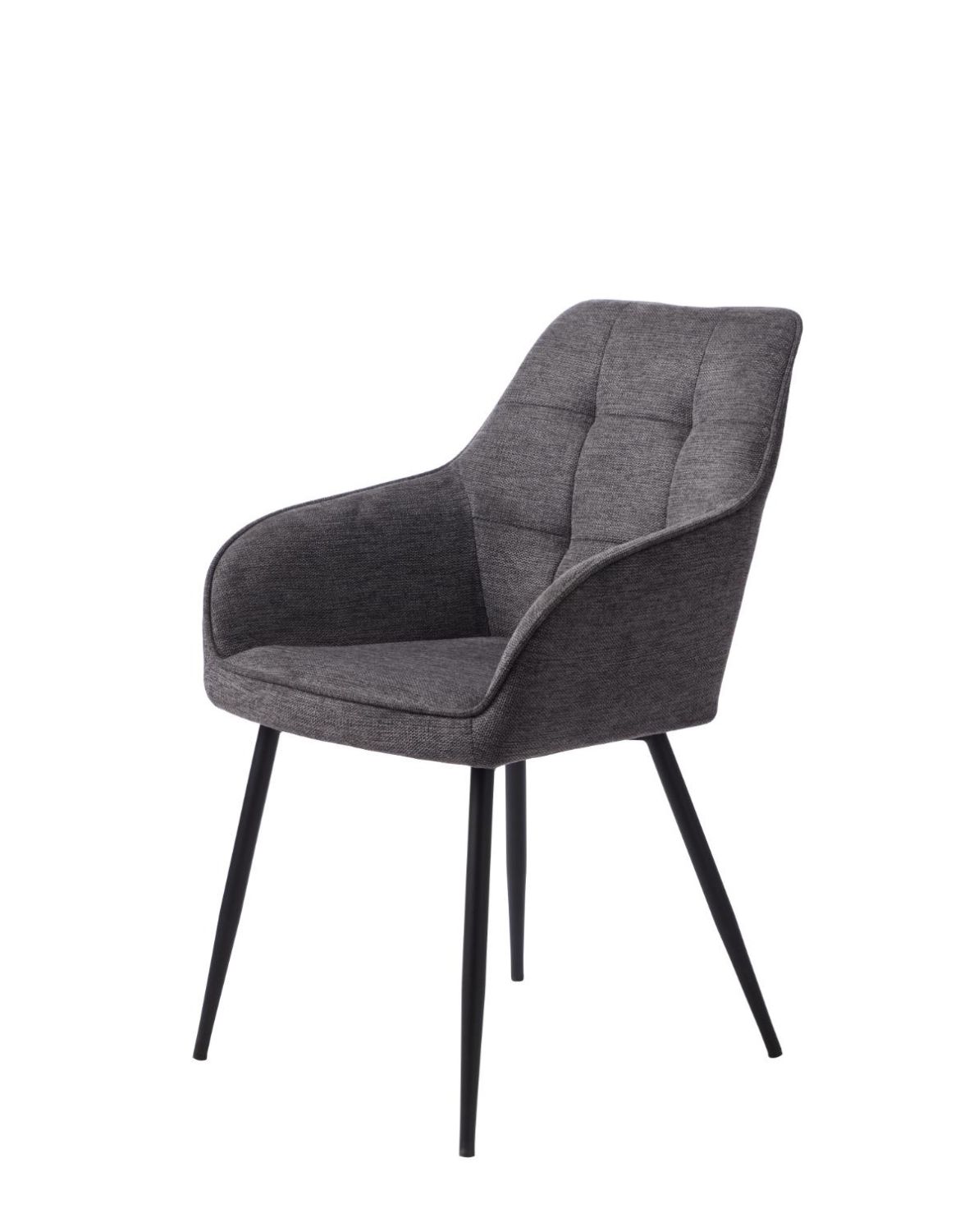 krzesło do jadalni nolan z podłokietnikami, pikowane, szare (50800001)