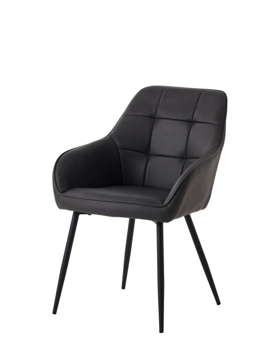 krzesło do jadalni nolan z podłokietnikami, ekoskóra, czarne (50800002)
