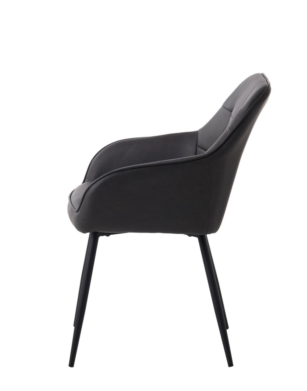 krzesło do jadalni nolan z podłokietnikami, ekoskóra, czarne (50800002)