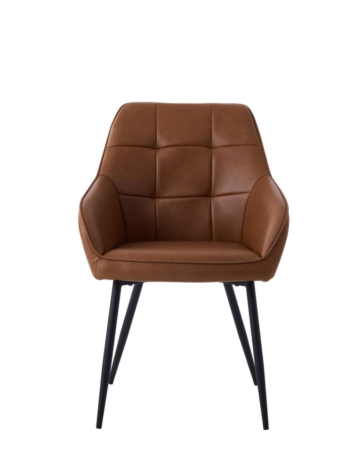 krzesło do jadalni nolan z podłokietnikami, ekoskóra, brązowe (50800003)