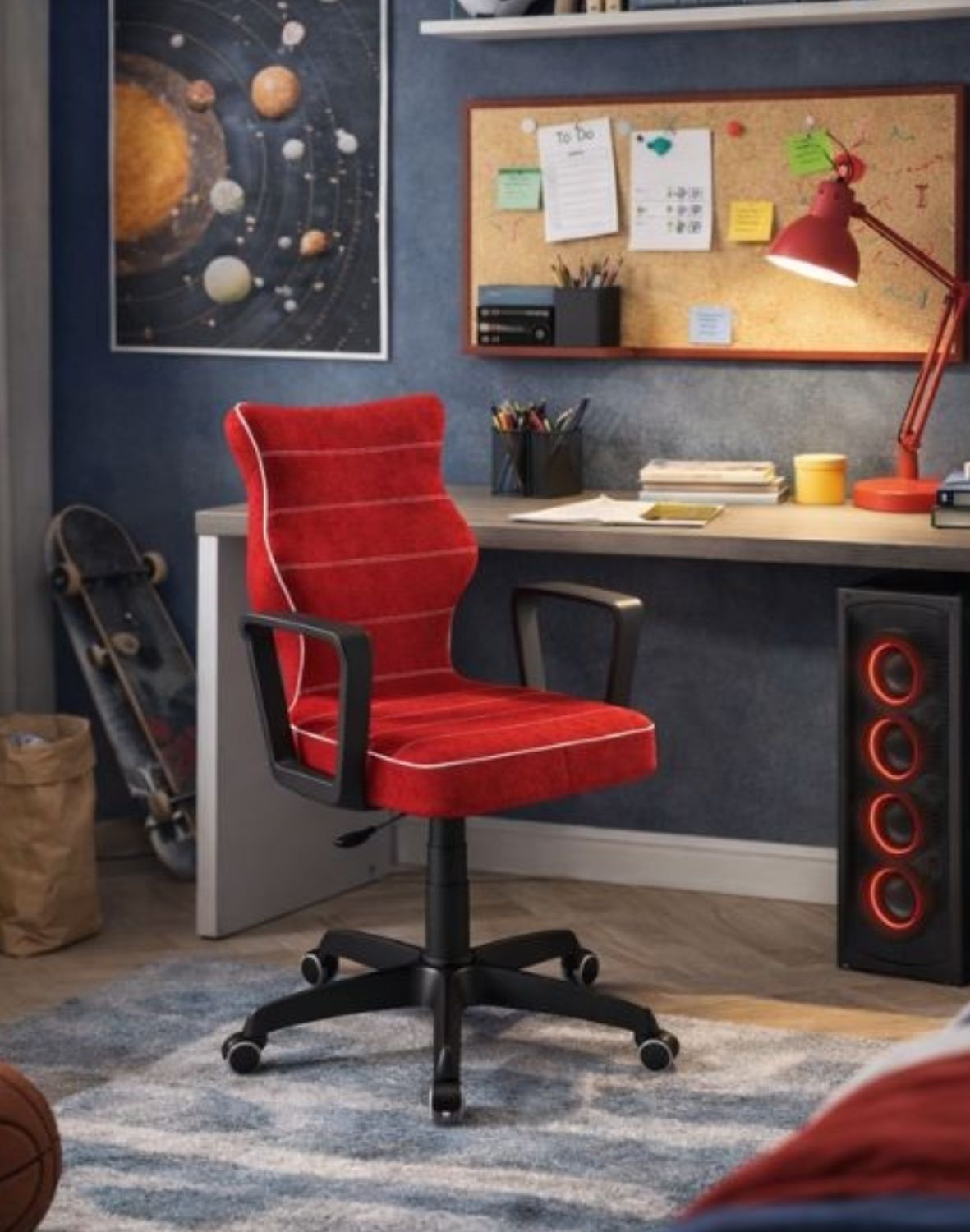 Krzesło młodzieżowe Entelo Norm, Czarna Podstawa, Rozmiar 6 (wzrost 159 - 188 cm)