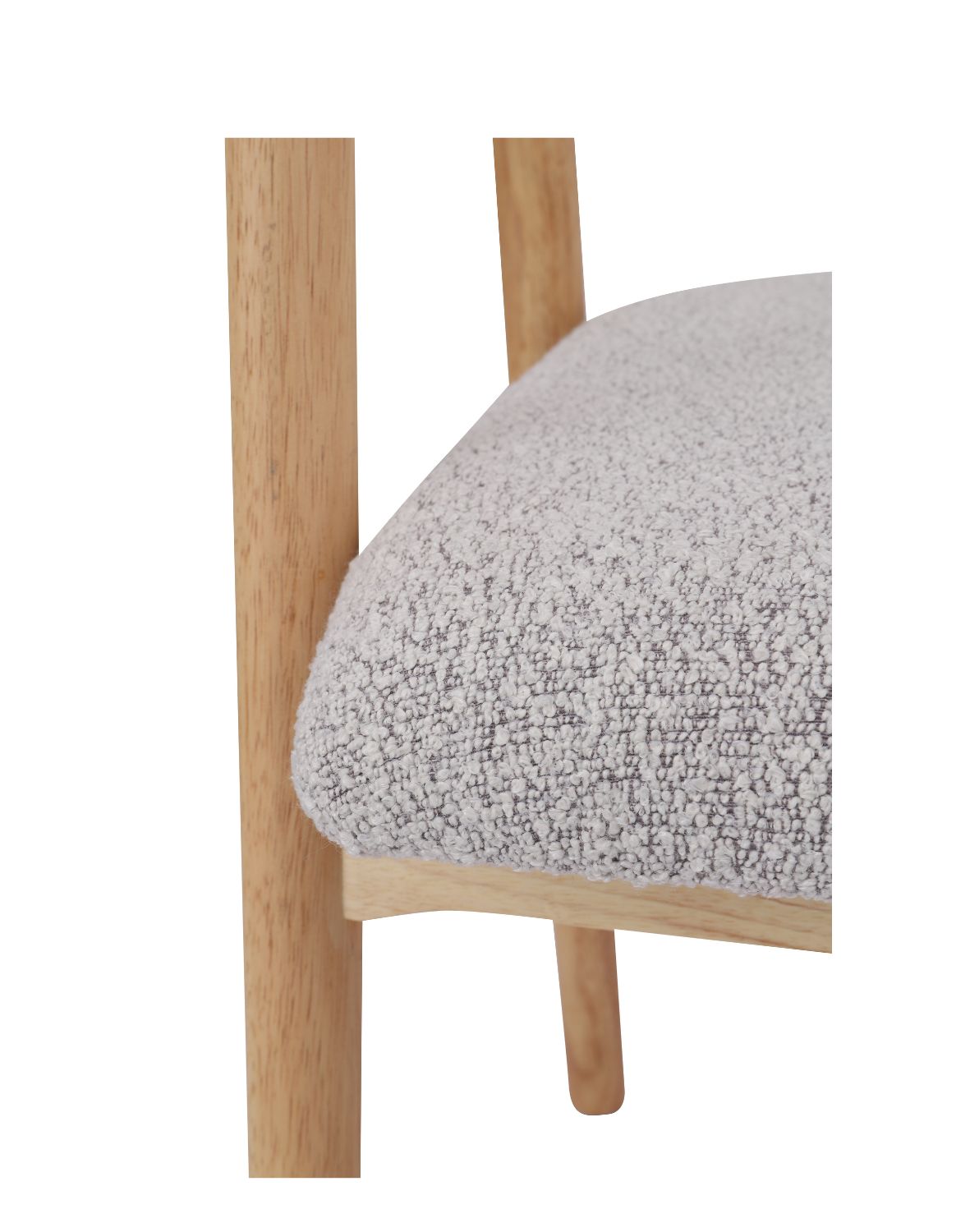 krzesło notte light, drewna kauczukowego, boucle beżowe