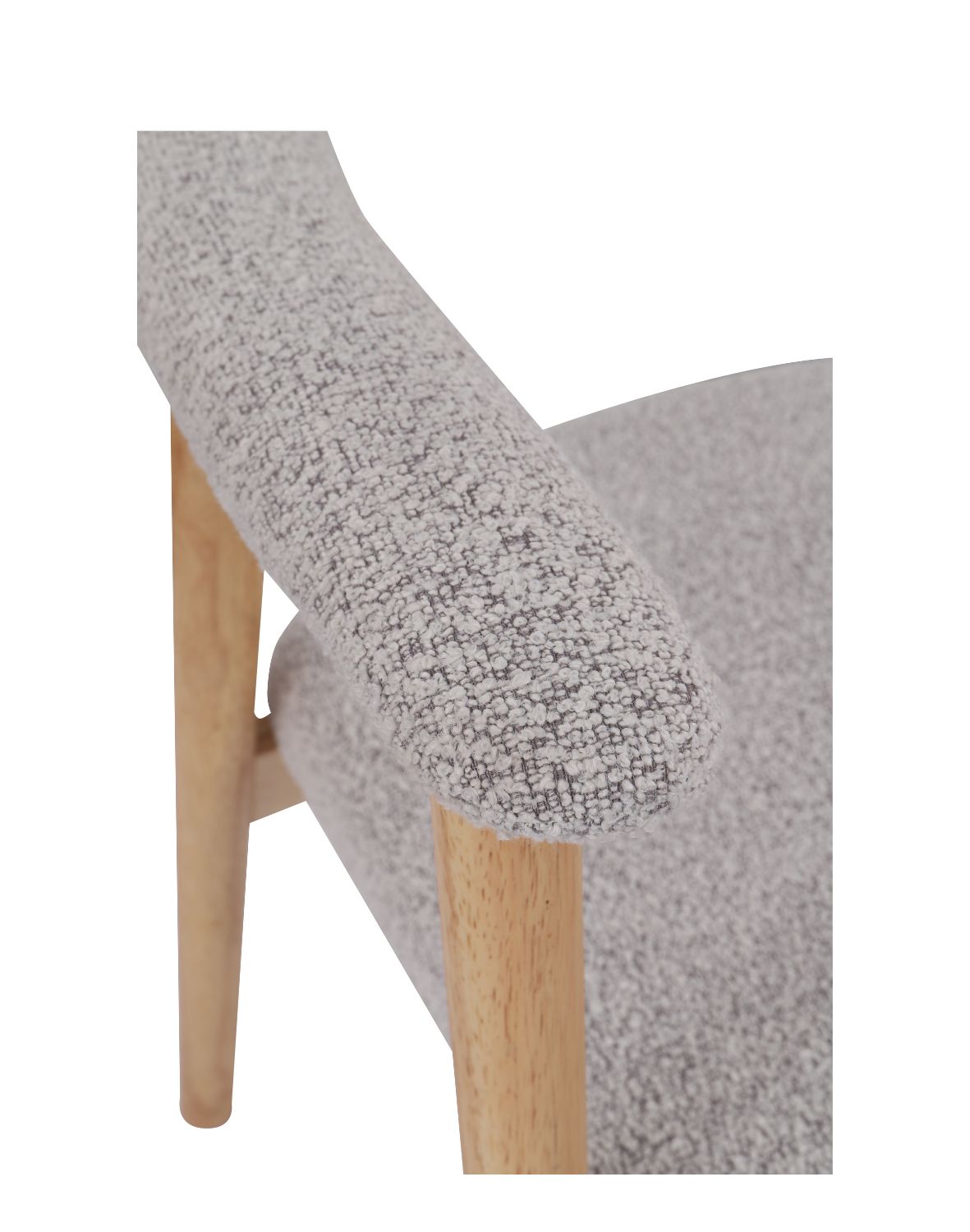 krzesło notte light, drewna kauczukowego, boucle beżowe