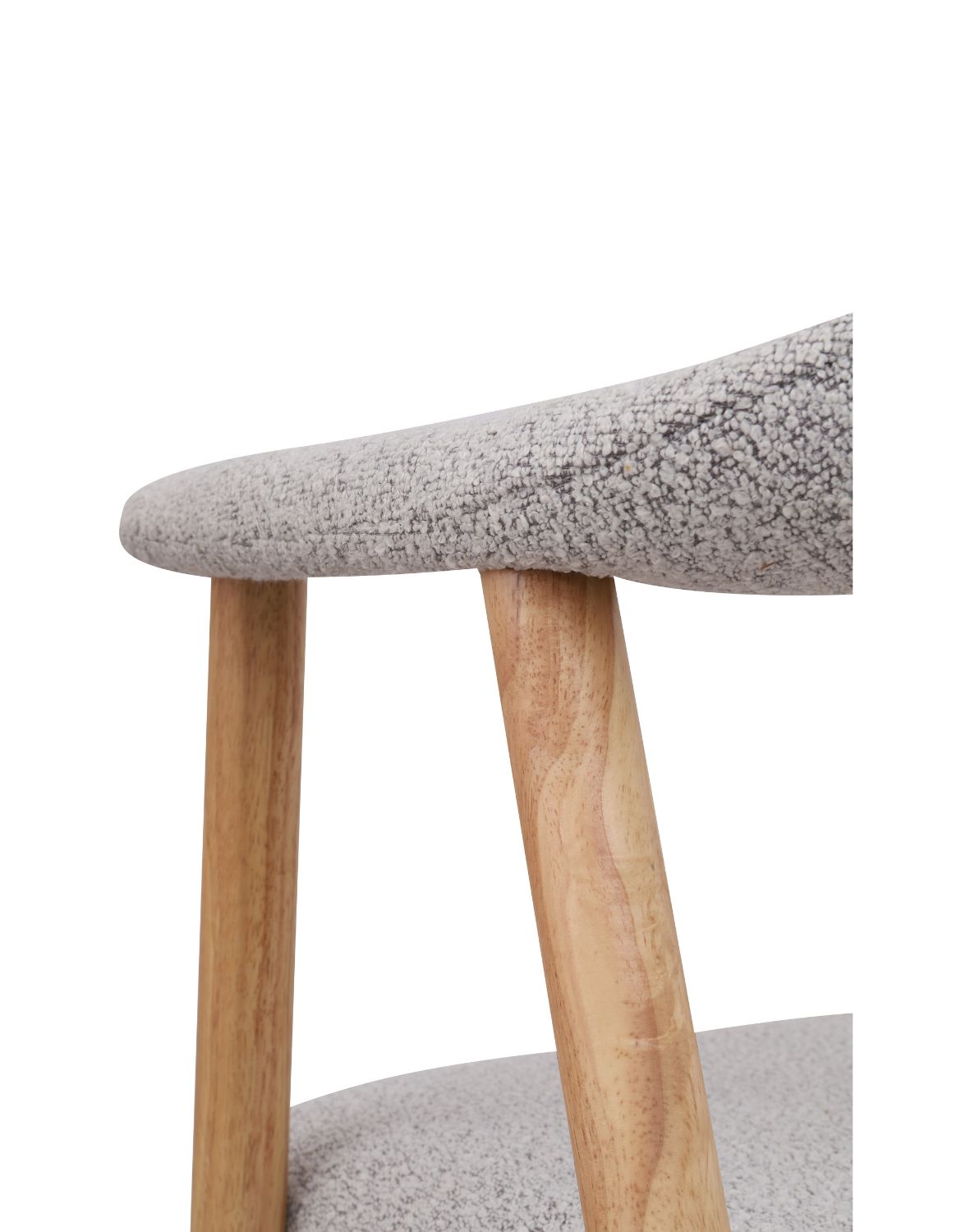 krzesło notte light, drewna kauczukowego, boucle beżowe