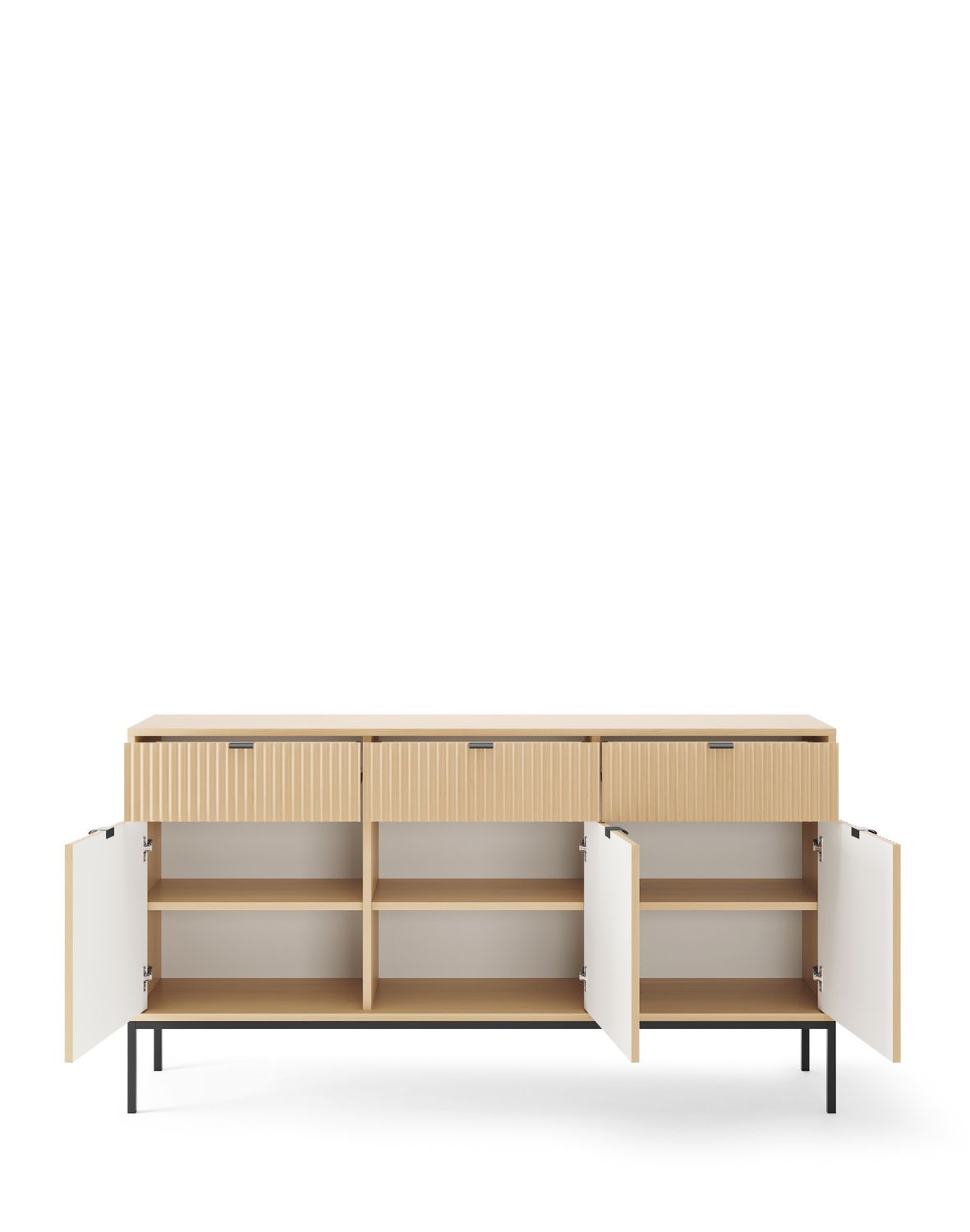 komoda ryflowana nova dąb vincenza z szufladami (ksz154)