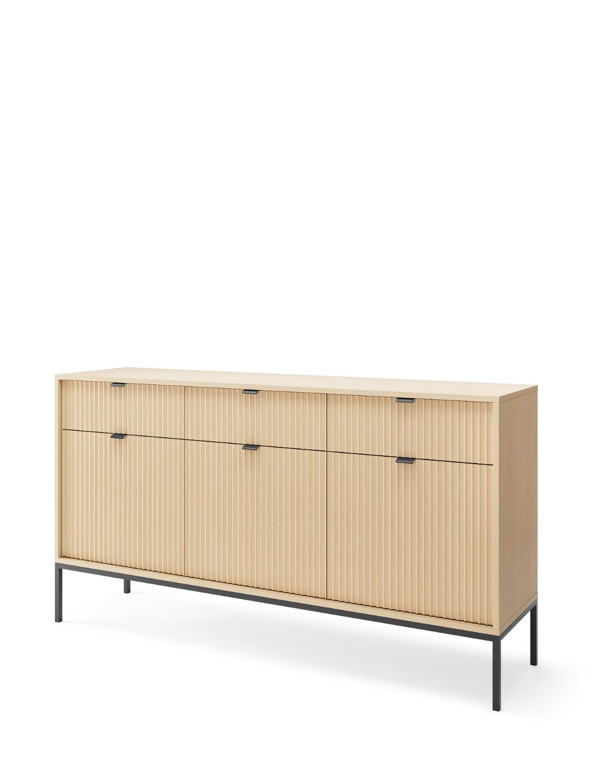 komoda ryflowana nova dąb vincenza z szufladami (ksz154)