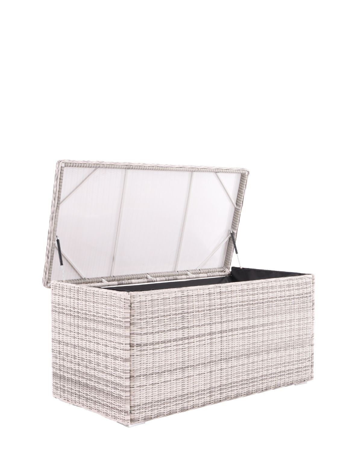 pojemna skrzynia ogrodowa z technorattanu nusa light