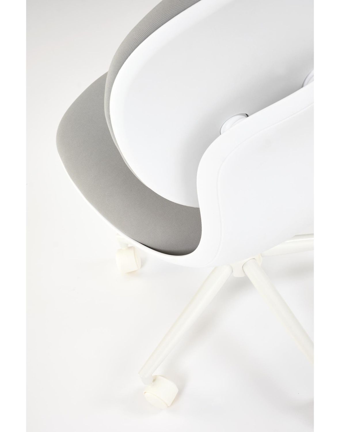 fotel obrotowy dla dzieci orion 2, biały/jasny popiel