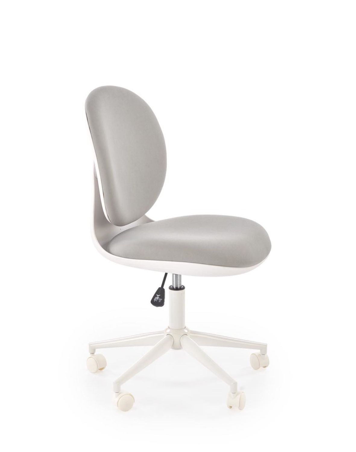 fotel obrotowy dla dzieci orion 2, biały/jasny popiel