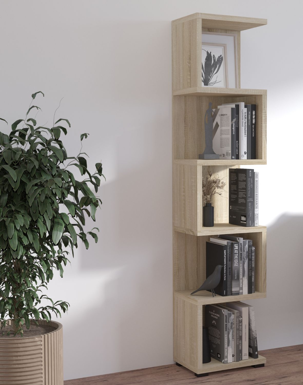 Regał na książki More 01 Dąb Sonoma 184x42 cm