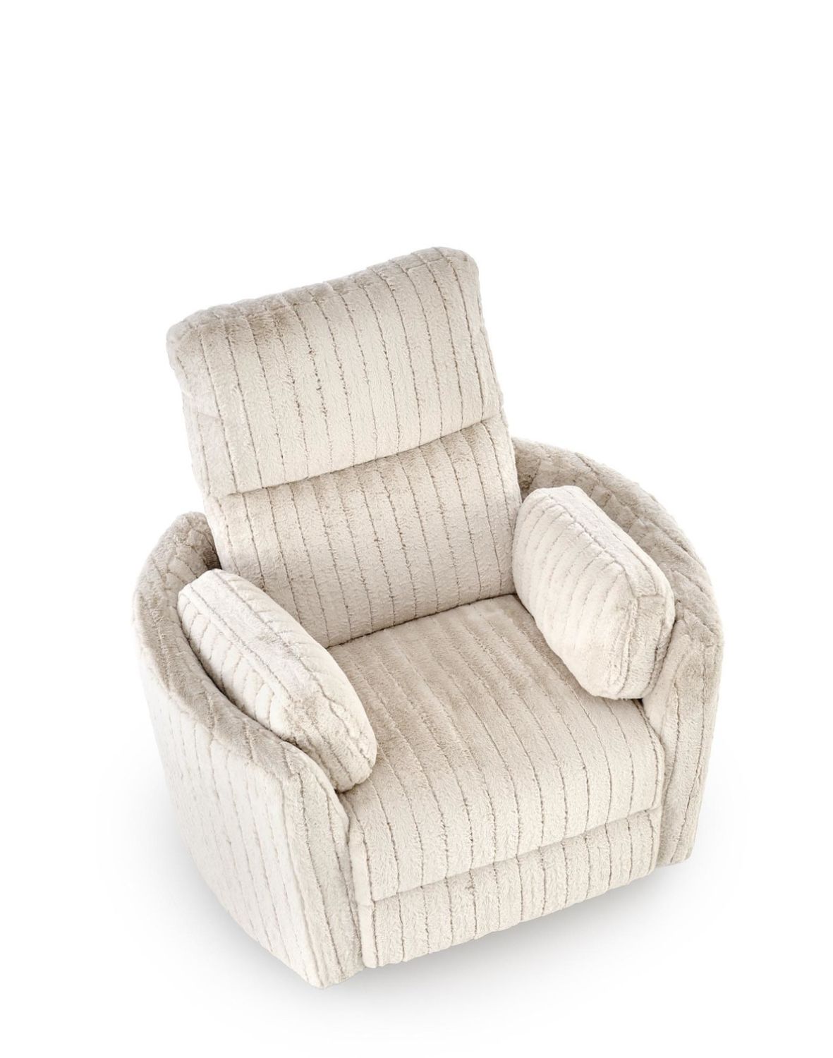 fotel pegas z funkcją elektrycznego rozkładania, obracania i kołyski, beżowy