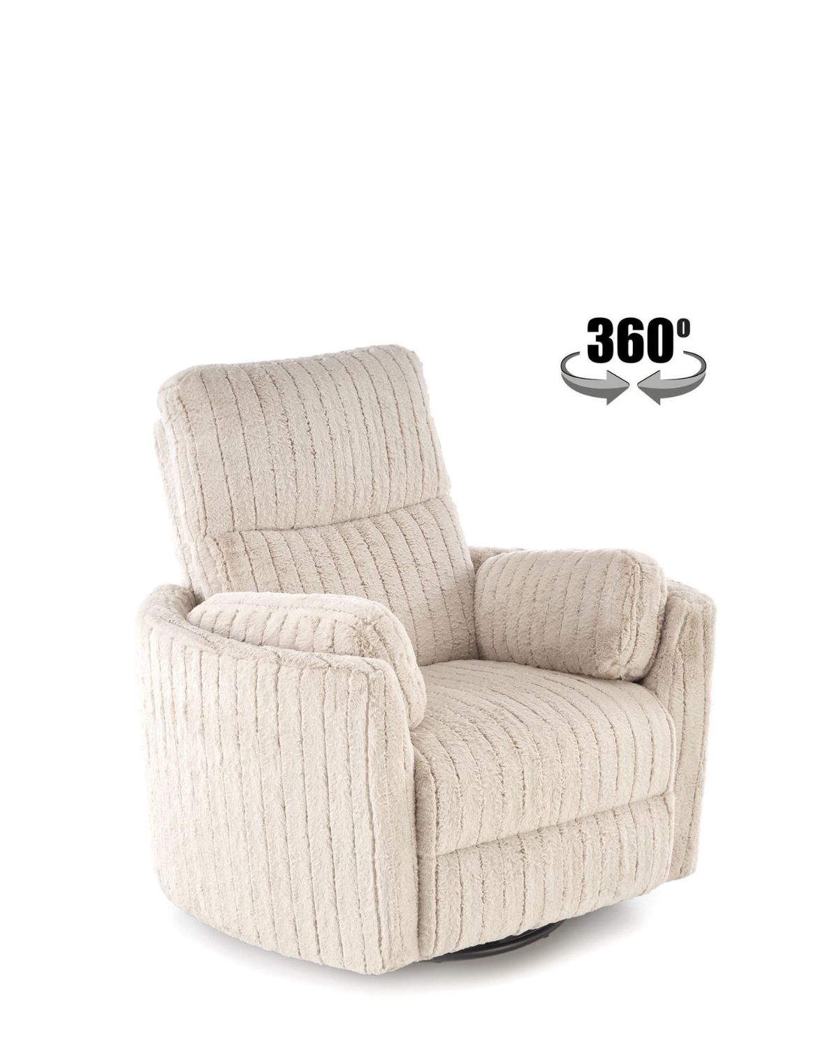 fotel pegas z funkcją elektrycznego rozkładania, obracania i kołyski, beżowy