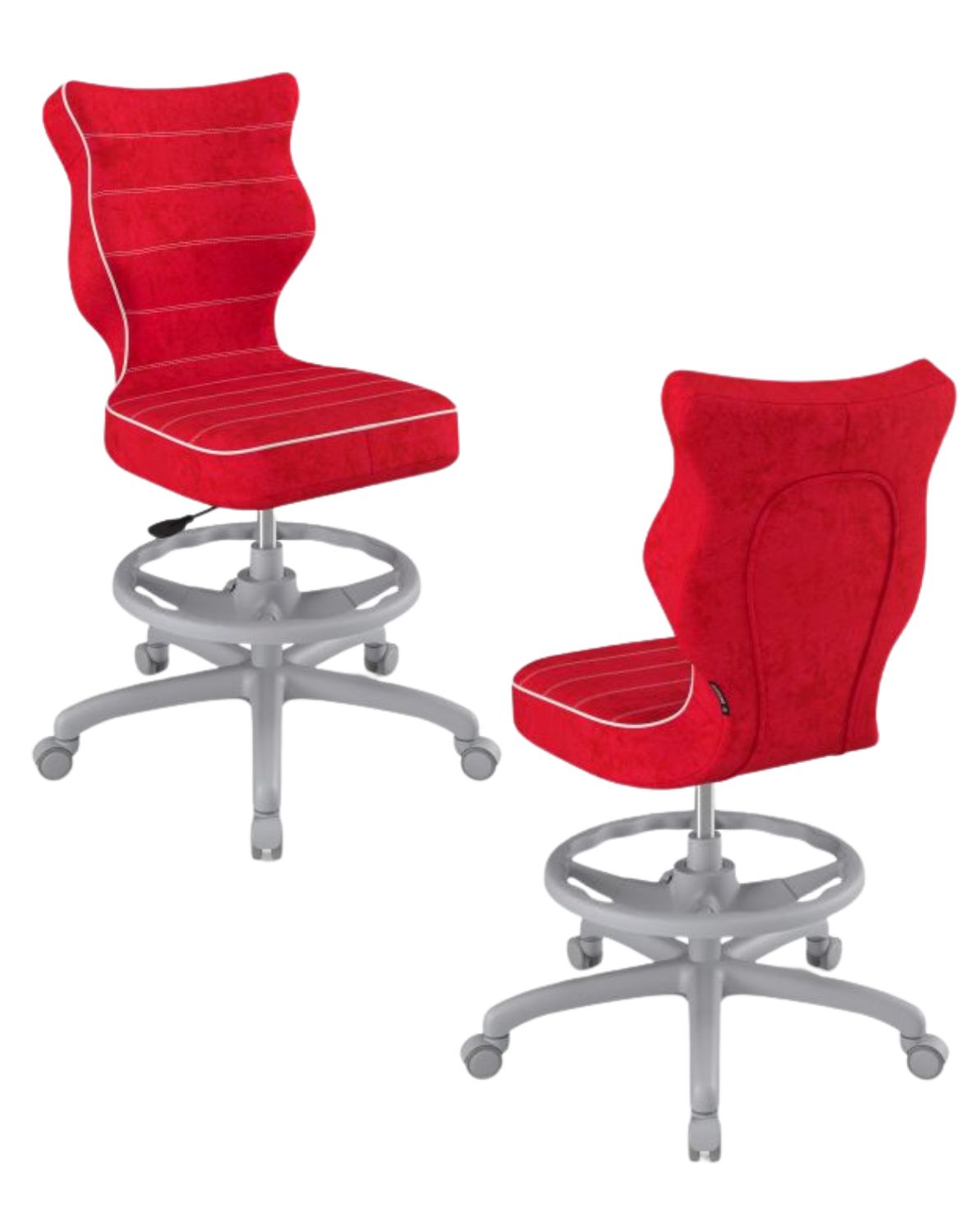 Krzesło dziecięce Entelo Petit z podnóżkiem 146-176,5 cm, Szara Podstawa