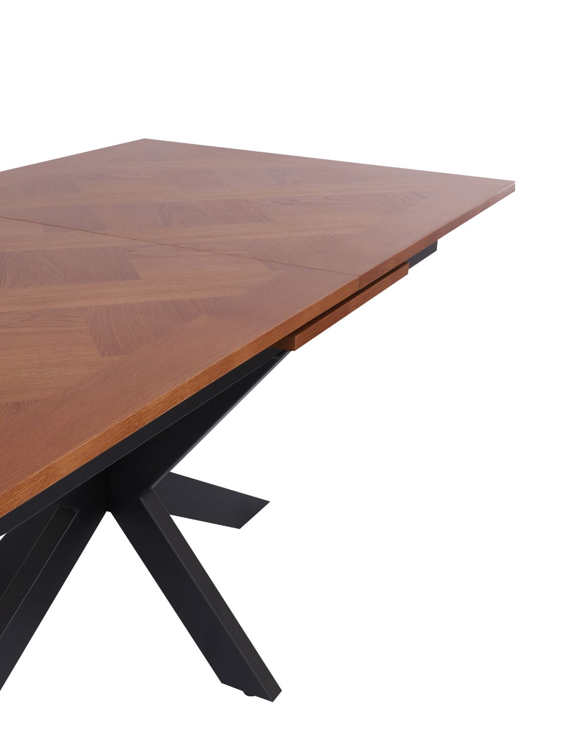 stół rozkładany, prostokątny pietro z jodełką, 160 cm - 200 cm, ciemny orzech