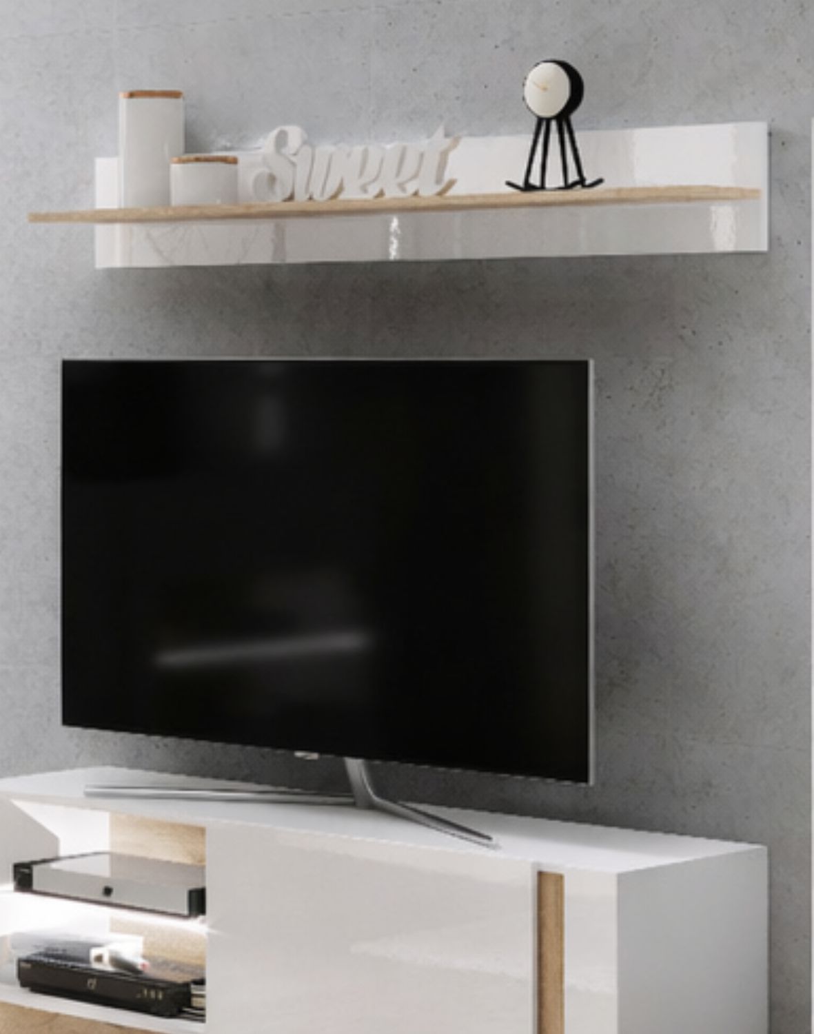 biała półka arco j 138 cm