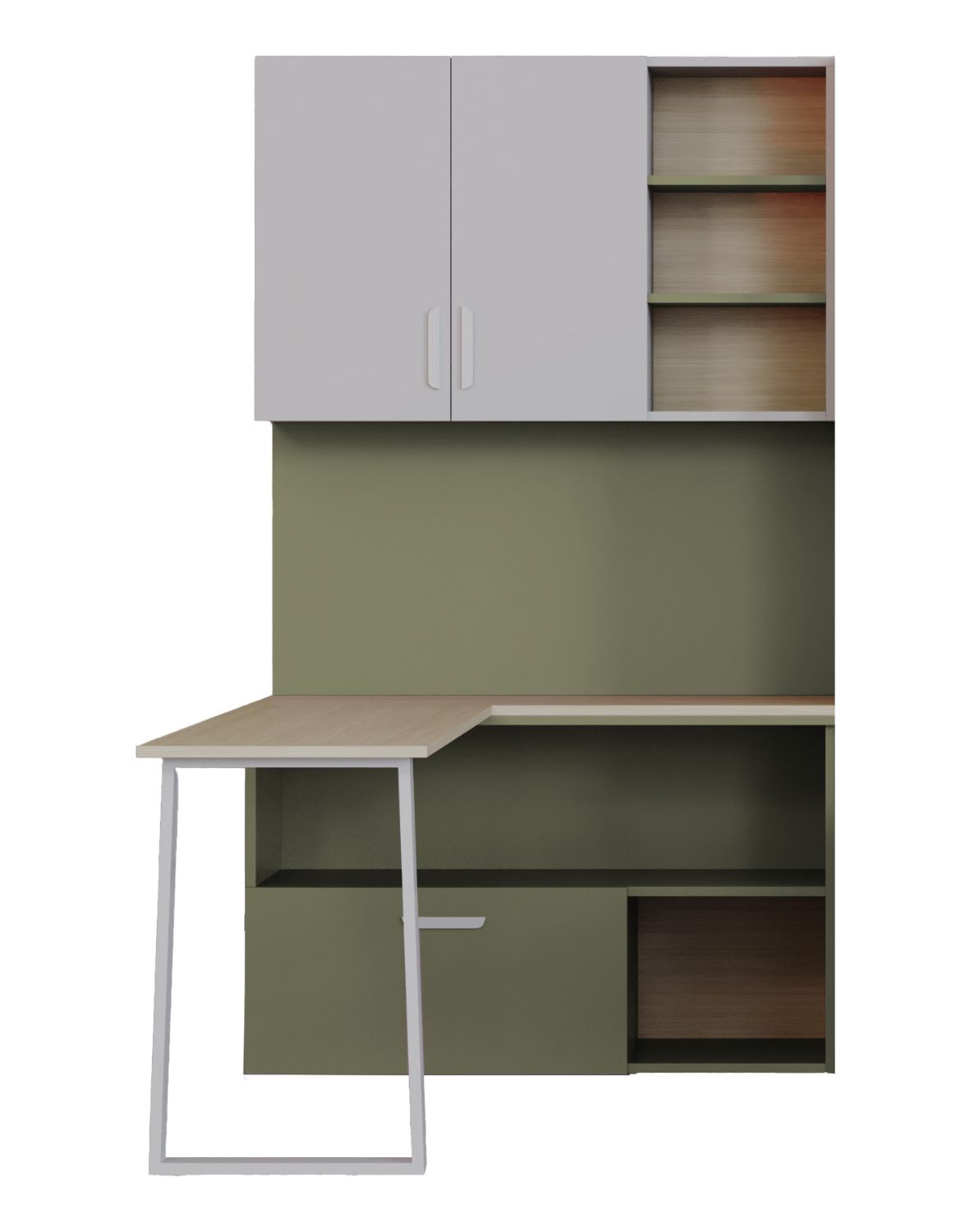 komoda lumi kaszmir i zielony oliwka