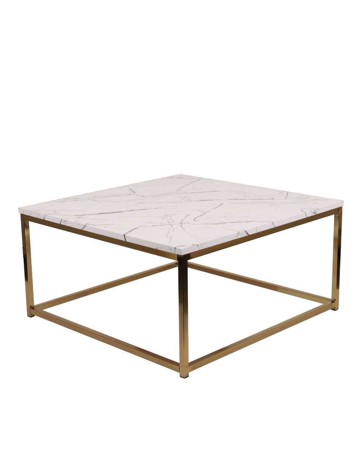Stolik kawowy Prado white/gold