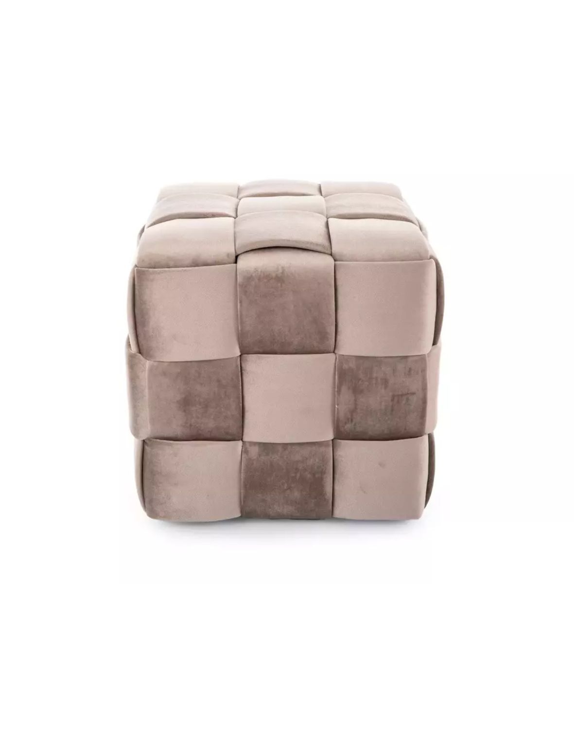 pufa casel velvet bezowa