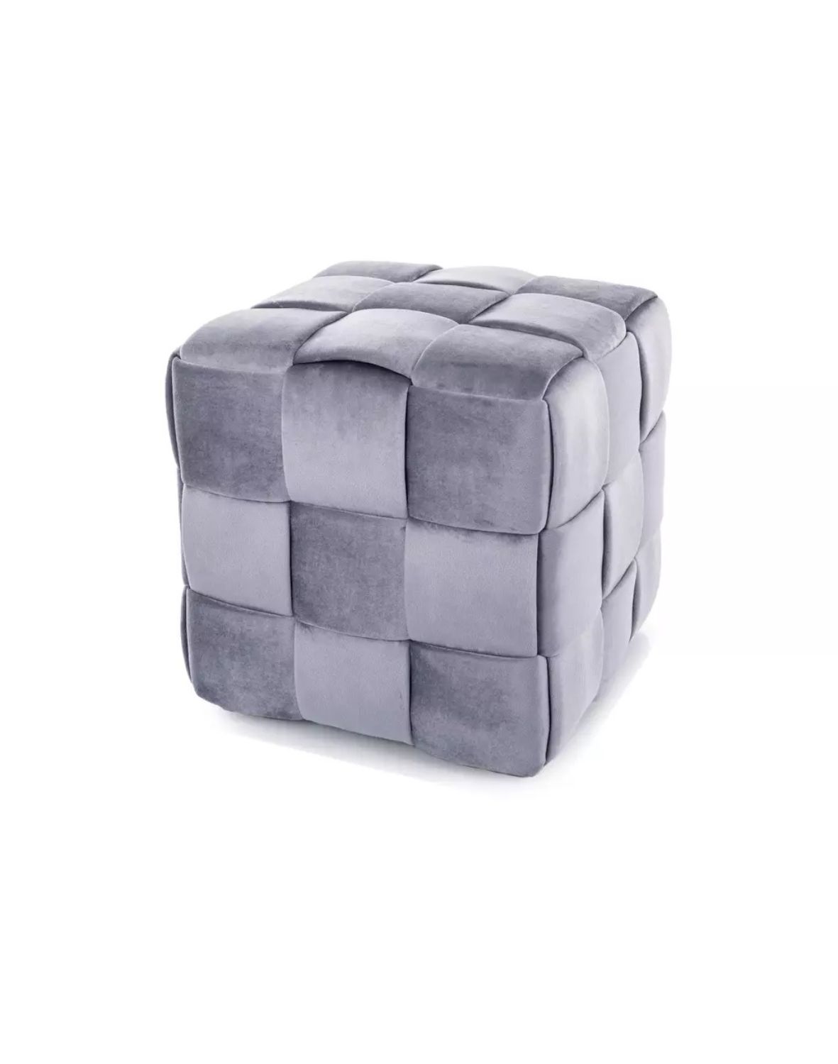 pufa casel velvet szara