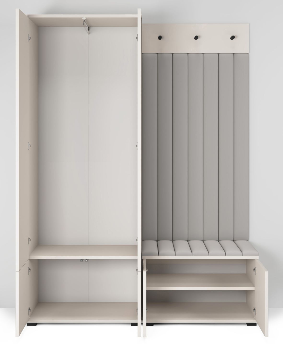 meble do przedpokoju rayo 1 czarne