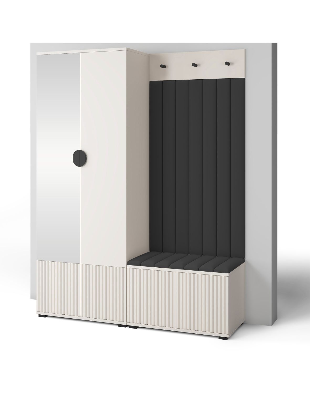 meble do przedpokoju rayo 1 czarne