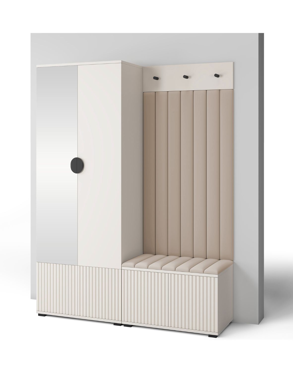 kaszmirowy zestaw mebli do przedpokoju rayo 1