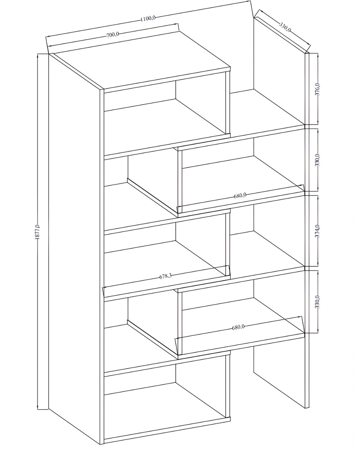 Regał Karol 02 Biały