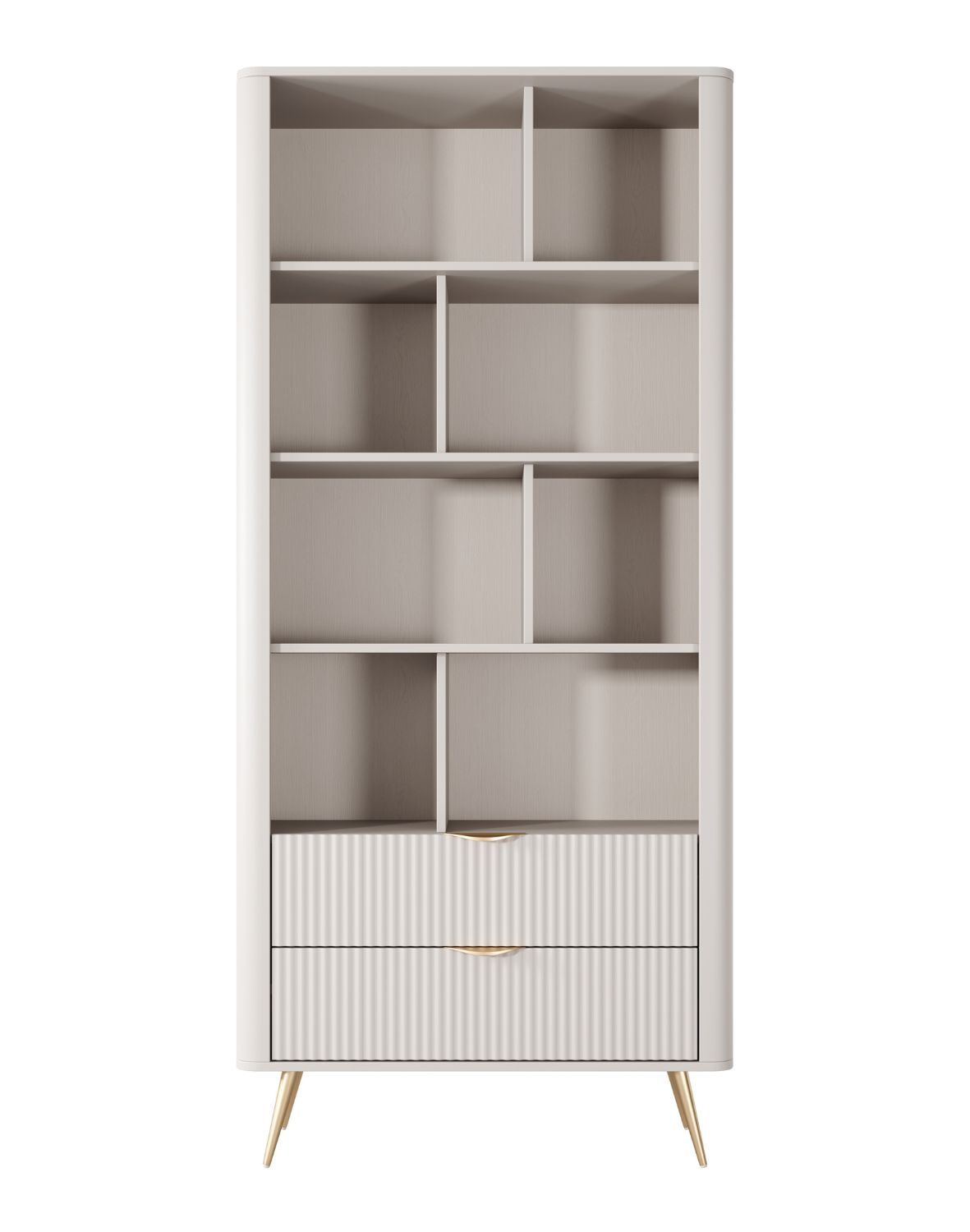 beżowy regał na złotych nogach lante a