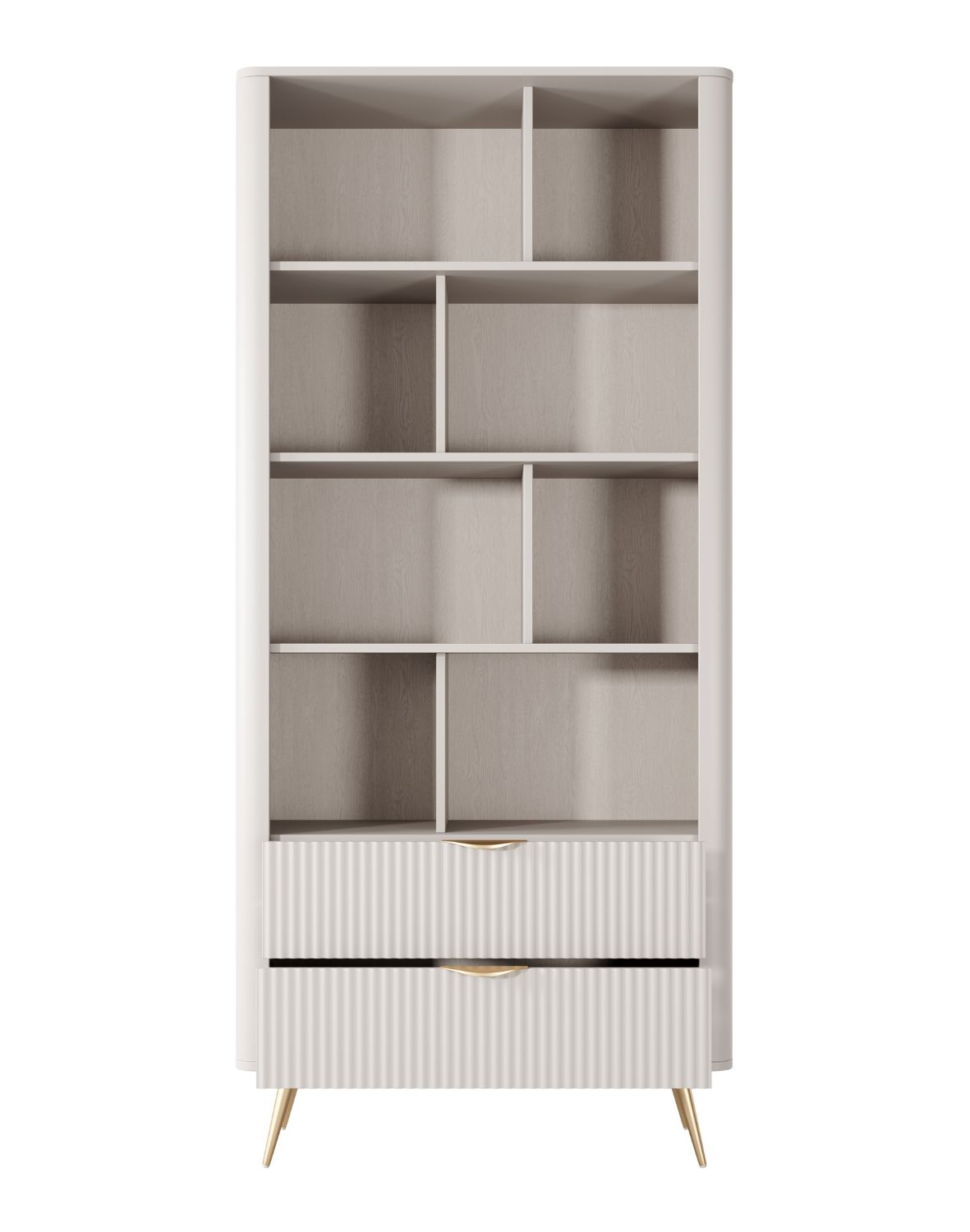 beżowy regał na złotych nogach lante a