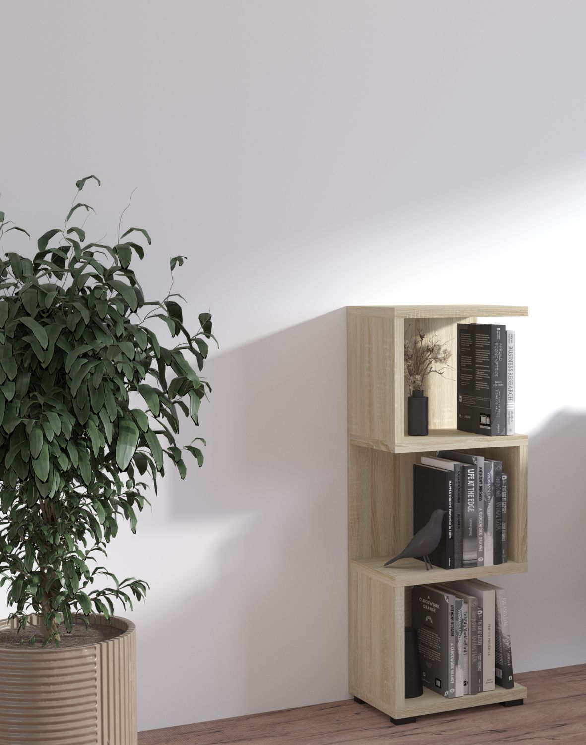 Otwarty Regał na książki More 02 Dąb Sonoma 113x42 cm