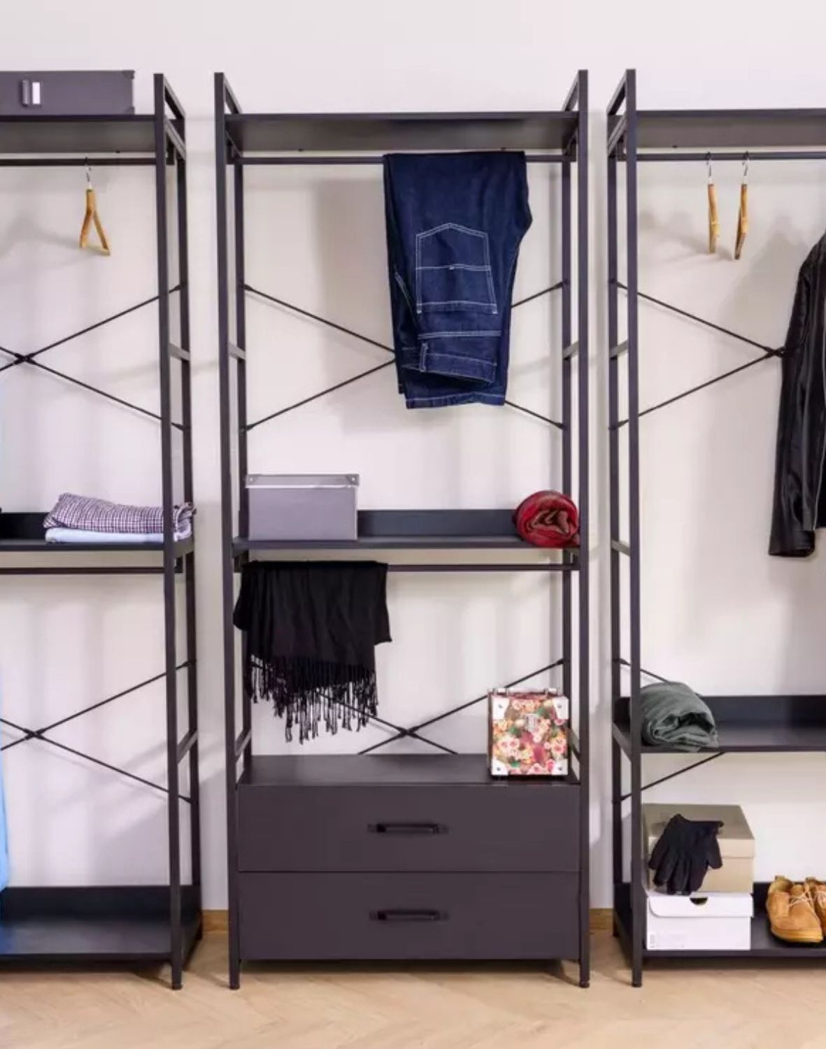 regal z szufladami rin c