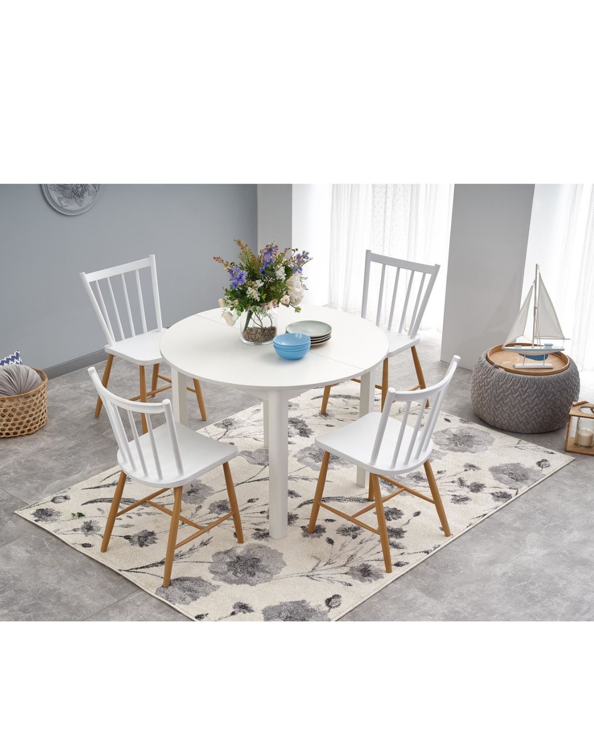 stół rozkładany ringo, biały