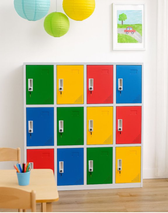 Szafa skrytkowa socjalna do przedszkoli i szkół Rio Color (3486) - OUTLET