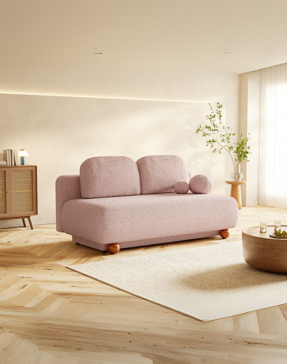 różowa sofa emily do salonu