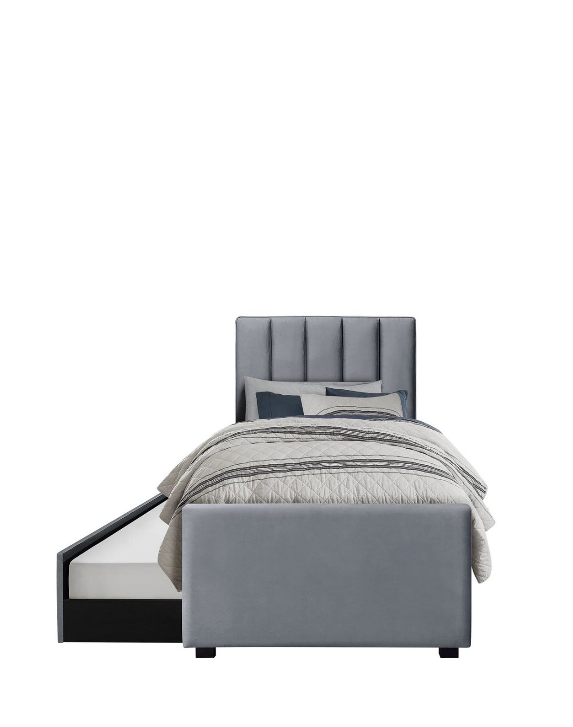 lóżko młodzieżowe russo 90x200, jedno lub dwuosobowe, popielaty, velvet