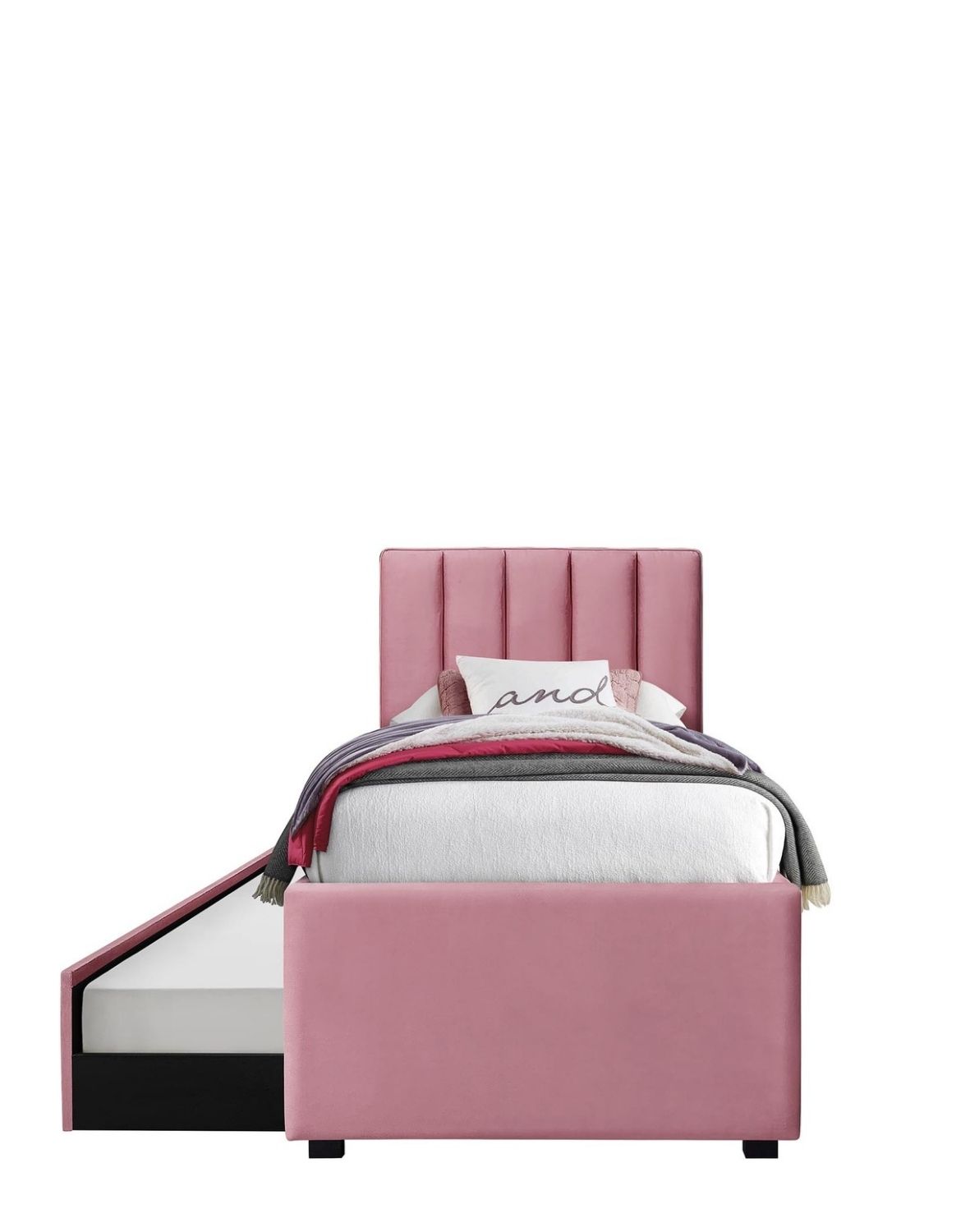 łóżko młodzieżowe russo 90x200, jedno lub dwuosobowe, różowe, velvet