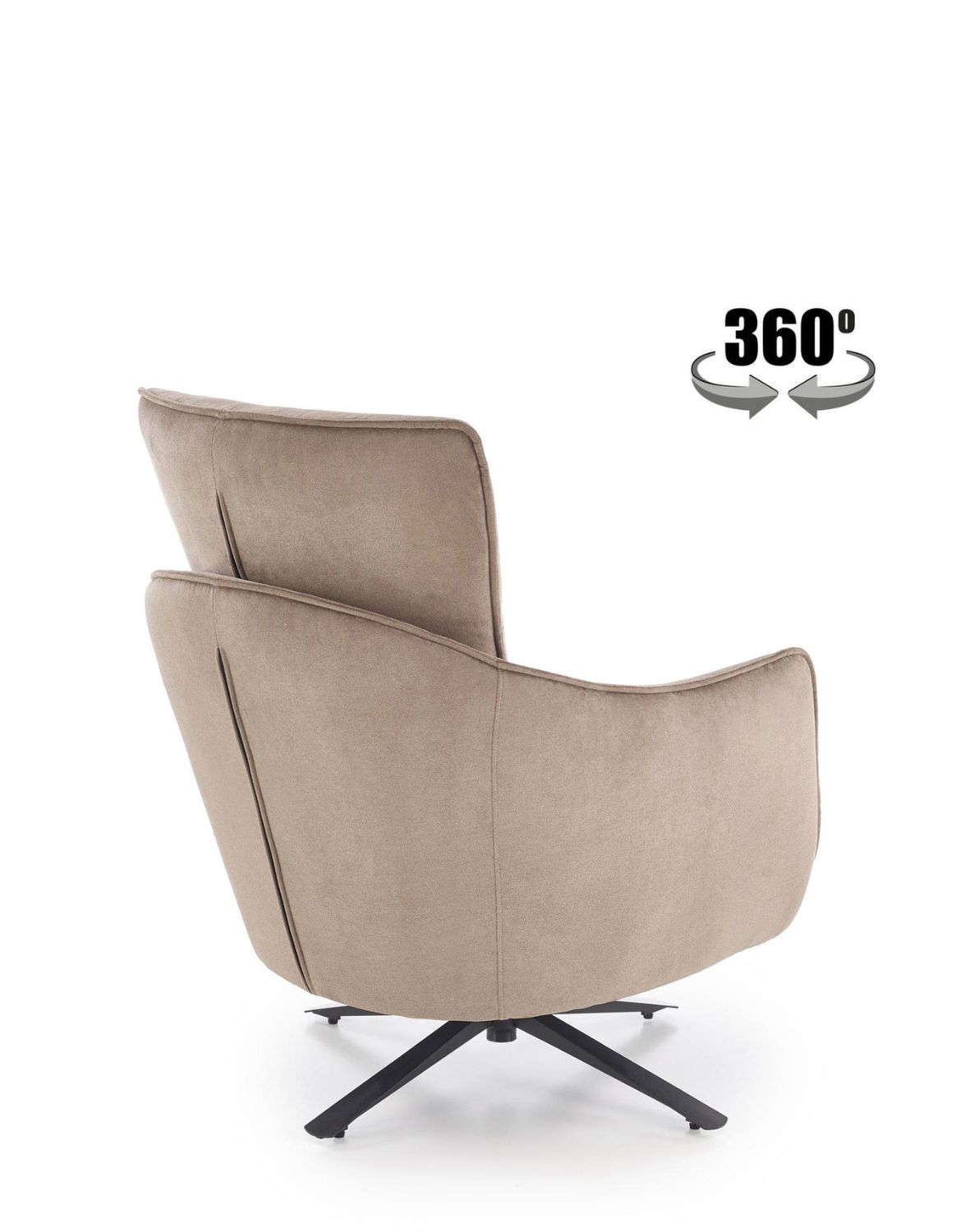 fotel obrotowy scampi cappuccino, 360°