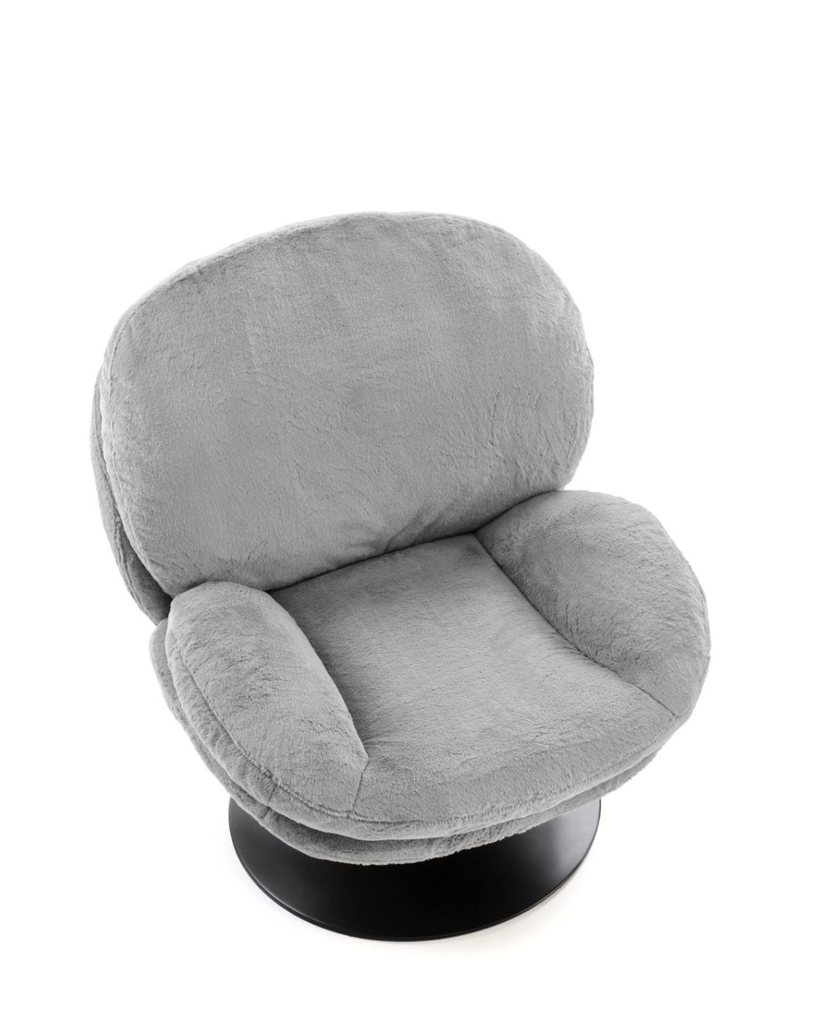 fotel wypoczynkowy shell szary, obrotowy 360°, nowoczesny design