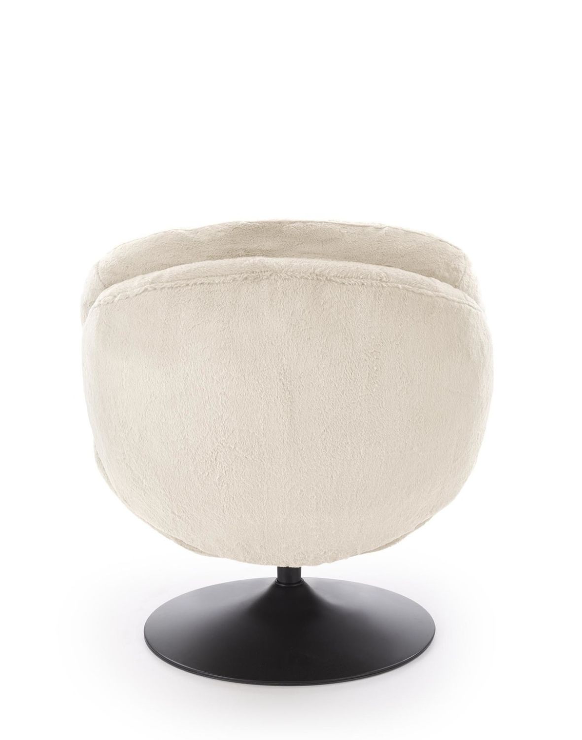 fotel wypoczynkowy shell kremowy, obrotowy 360°, nowoczesny design