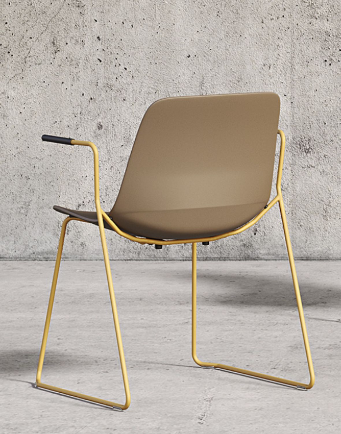 Sitari krzesło ramowe plastikowe CFS na płozie z podłokietnikami