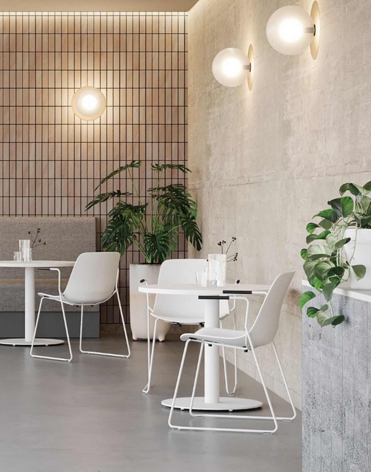 Sitari krzesło ramowe plastikowe CFS na płozie z podłokietnikami